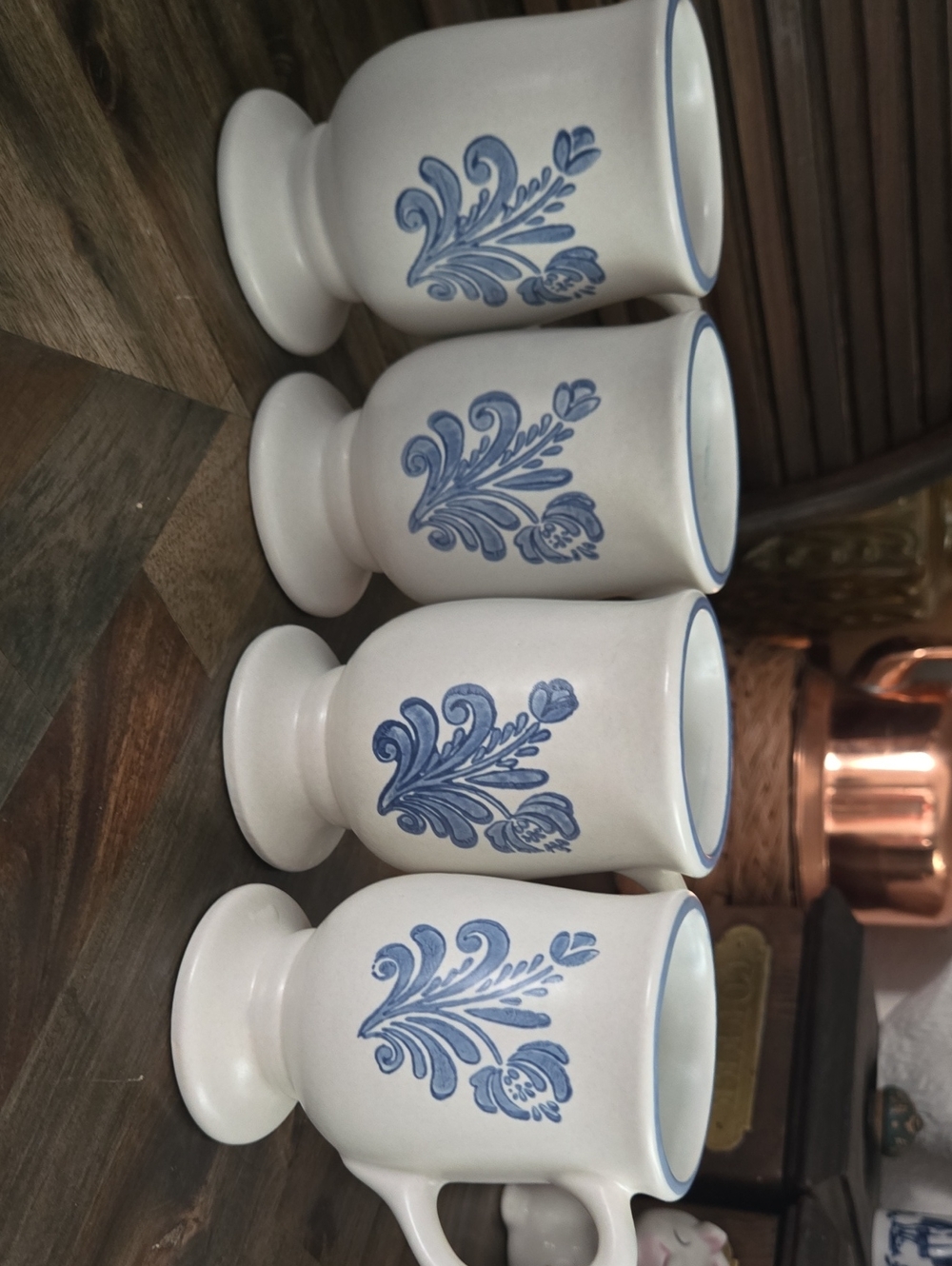 Vintage Pfaltzgraff Yorktowne Footed Mugs